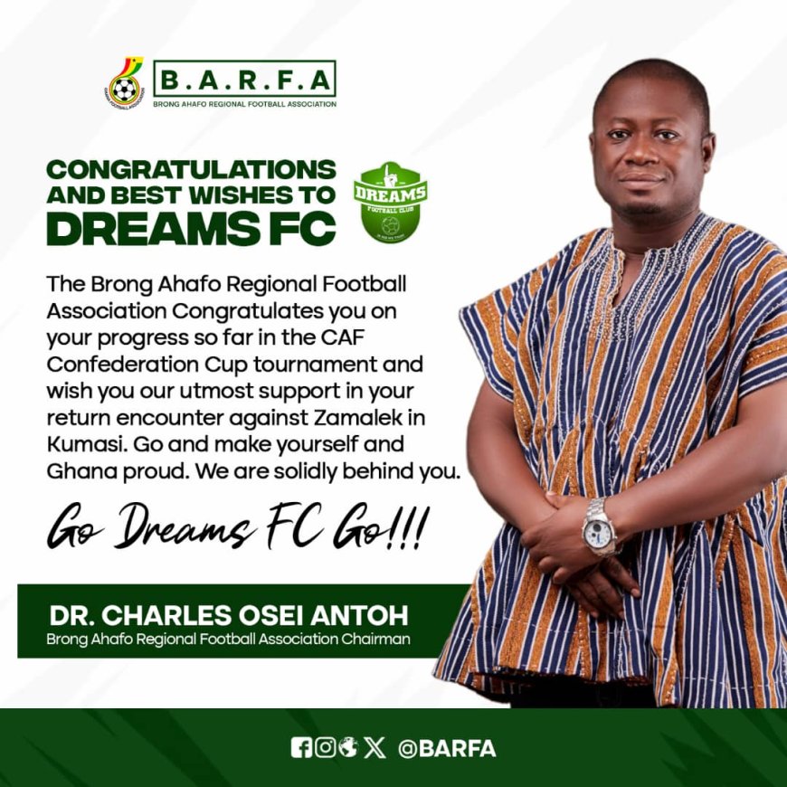 Bafra extends goodwill message to Dreams Football Club