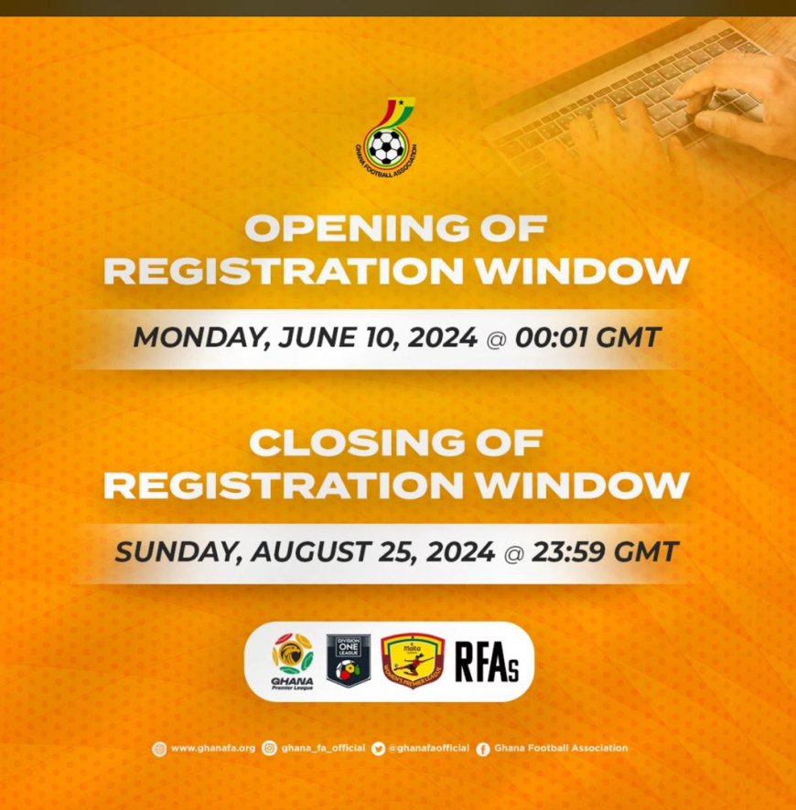 REGISTRATION PERIOD FOR 2024/25 WINDOW SEASON